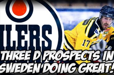 Edmonton Oilers Prospects Evan BOUCHARD, Philip BROBERG + William LAGESSON Tearing Up Swedish Hockey