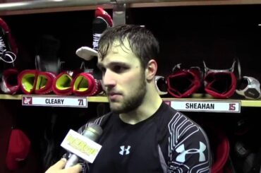 RILEY SHEAHAN RED WINGS CENTER POSTGAME