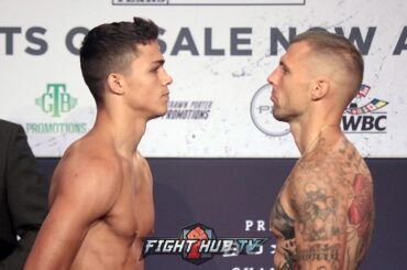 JOEY SPENCER VS TRAVIS GAMBARDELLA - FULL WEIGH IN AND FACE OFF VIDEO