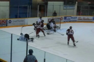 MHL Logan Smallman(Mir) Huge hit Jan. 2nd 2013