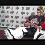 Florida Panthers Jacob Markström playing with dolls