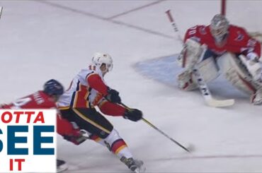 GOTTA SEE IT: Mikael Backlund Scores Potential Goal Of Season Against Capitals