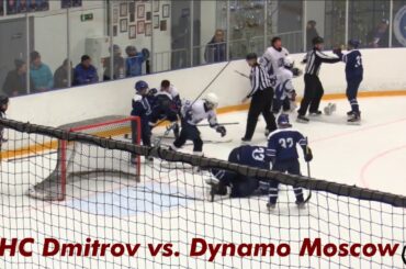 Junior Hockey Line Brawl & Goalie fight - HC Dmitrov vs. Dynamo Moscow -  19/20 Season | U14 | 2006