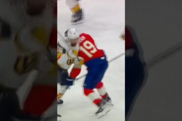 Tkachuk gets smoked 💥 #floridapanthers #vegasgoldenknights #shorts #nhlshorts