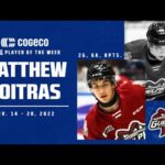 Storm's Matthew Poitras named Cogeco OHL Player of the Week