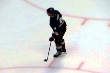 Cam Fowler during pre-game warm-up at the Coyotes @ Ducks hockey game