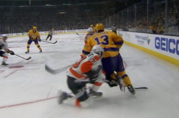 Gotta See It: Gostisbehere takes skate blade to face