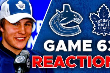 Maple Leafs vs Vancouver Canucks LIVE POST GAME | Game 63 REACTION