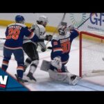 Kings' Phillip Danault Nabs Goal After Alexander Romanov Tips It Into His Own Net