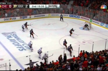 Kyle Palmieri slapshot goal 2-0 Chicago Blackhawks vs Anaheim Ducks May 17 2015 NHL