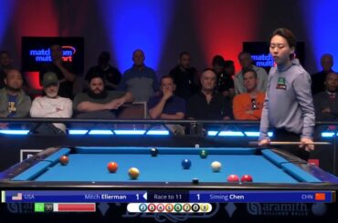 Mitch Ellerman vs Siming Chen | 2019 US Open Pool Championship | Round Two