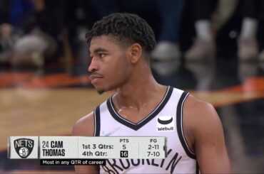 Cam Thomas' UNREAL 4th Quarter Leads Nets Comeback vs. Knicks