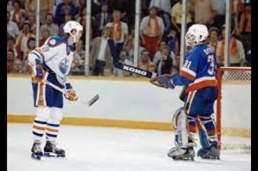 Billy Smith Slashes Wayne Gretzky Game 2 1983 Stanley Cup Final Islanders at Oilers WOR-TV feed