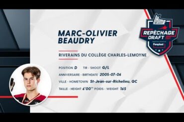 2021 QMJHL Draft | Prospect Profile: Marc-Olivier Beaudry