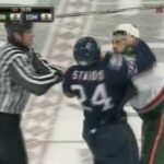 Cal Clutterbuck vs Steve Staios Jan 30, 2009