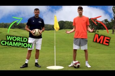 I challenged the NUMBER 1 Ranked FOOTGOLF Player to a Game without practice