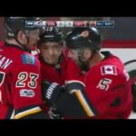 Sneaky Gaudreau fakes wrap around, tucks in goal past Pickard