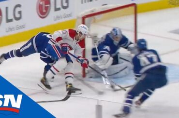 Rasmus Sandin Coughs It Up To Jesperi Kotkaniemi For Canadiens Goal