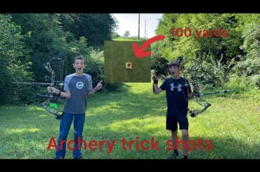 Crazy archery trickshots with compound bows.