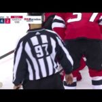 NICO HISCHIER TAKES PUCK TO THE FACE