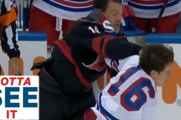 GOTTA SEE IT: Justin Williams And Ryan Strome Drop The Mitts To Kick Off Hockey