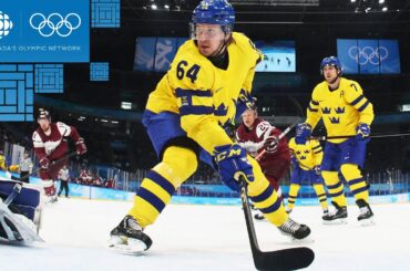 HOCKEY: Sweden vs. Latvia | Men's Olympic Ice Hockey | Full Game Highlights | Beijing 2022 Olympics