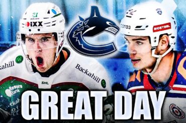 The BEST DAY To Be A Canucks Fan In MONTHS (Vasili Podkolzin, Nils Hoglander News—Top NHL Prospects)