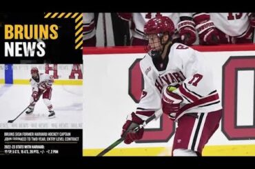 Bruins Sign Former Harvard Hockey Captain To Entry Level Contract