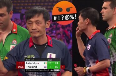 Ireland - Thailand Incident at World Cup of Darts 2023 #darts