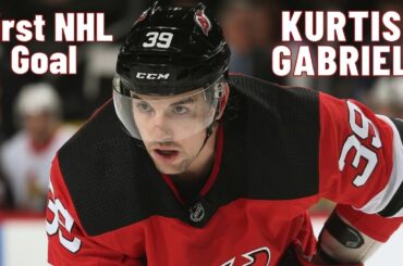 Kurtis Gabriel #39 (New Jersey Devils) first NHL goal Feb 21, 2019