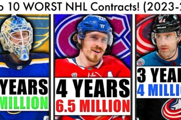 These Are The 10 WORST CONTRACTS In The NHL… (2023-24 NHL Rankings & Binnington/Gallagher Rumors)