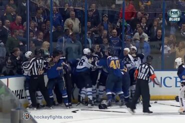 Blake Wheeler vs Barret Jackman Mar 17, 2014