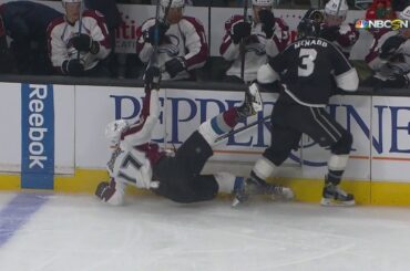 Bourque goes to dressing room after huge hit by McNabb