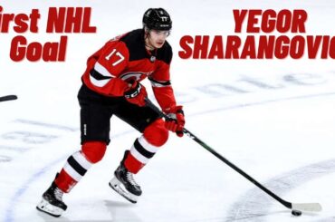 Yegor Sharangovich #17 (New Jersey Devils) first NHL goal Jan 16, 2021