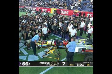 Deion Burks carted off field after apparent head injury