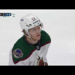 Vasily Podkolzin assists on Garland's goal vs Coyotes (14 apr 2022)