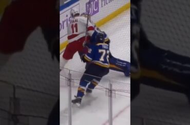 Jordan Binnington Tries to Lay Out Jordan Staal