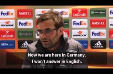 Klopp refuses to speak English in Germany