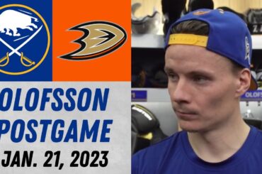 Victor Olofsson Postgame Interview vs Anaheim Ducks (1/21/2023)