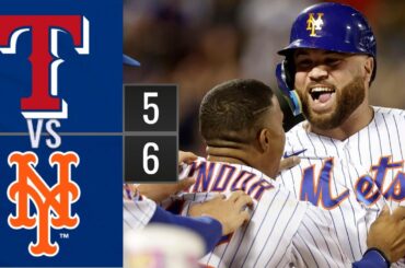 Resumen Rangers de Texas vs Mets de Nueva York MLB 30 08 2023