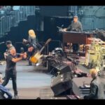 Bruce Springsteen throws guitar, nobody catches it