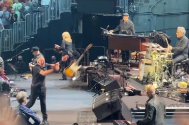 Bruce Springsteen throws guitar, nobody catches it