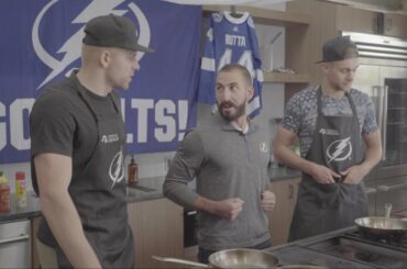 Tampa Bay Lightning Defenseman Erik Cernak and Jan Rutta | Egg Battle