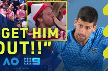 Novak boots 'Where's Wally' hecklers from Rod Laver - Australian Open 2023 | Wide World of Sports