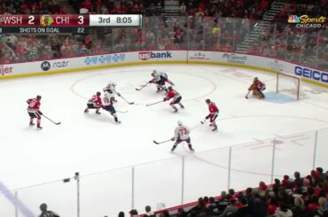 Lars Eller sneaks in a falling backhander