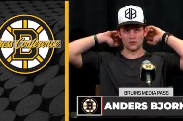 Anders Bjork Postgame Interview | Bruins vs Islanders