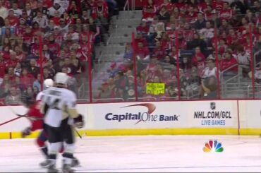 John Carlson crazy bounce goal 3 Feb 2013 Pittsburgh Penguins vs Washington Capitals NHL Hockey