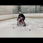 Ottawa Senator Joey Daccord working on his crisp skating mechanics #GetBetter