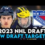Who Are The Best Right Wing NHL Draft Targets For The New York Rangers At Pick #23! | NHL Draft 2023