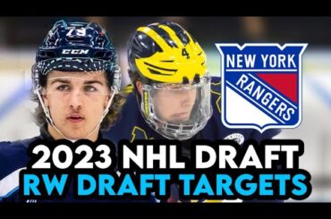 Who Are The Best Right Wing NHL Draft Targets For The New York Rangers At Pick #23! | NHL Draft 2023